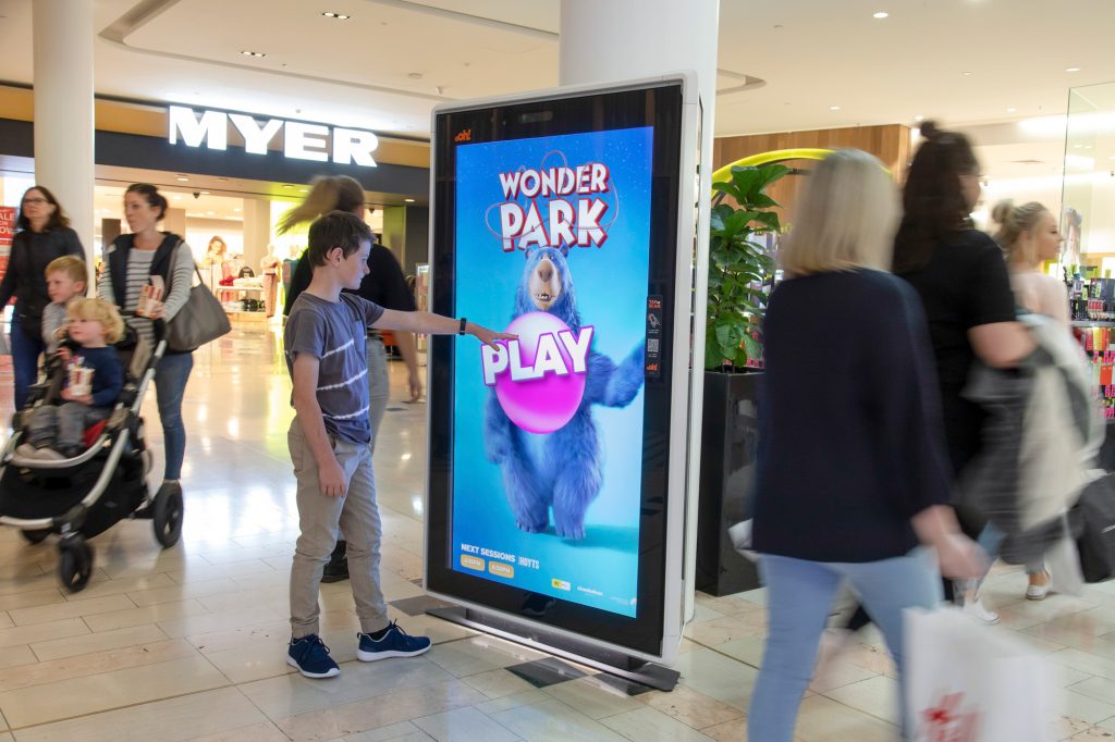 Wonder Park retail advertising panel in shopping centre