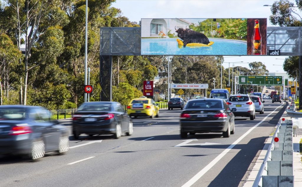 Lazy Yak road advertising on billboard