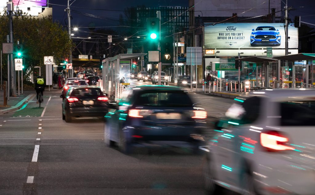 Ford road advertising on billboard