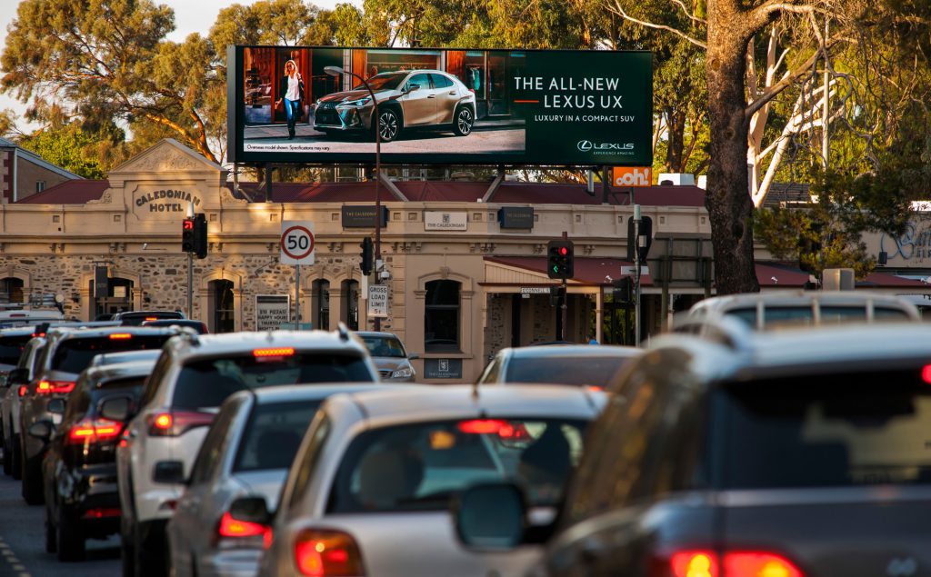 Lexus road advertising on billboard