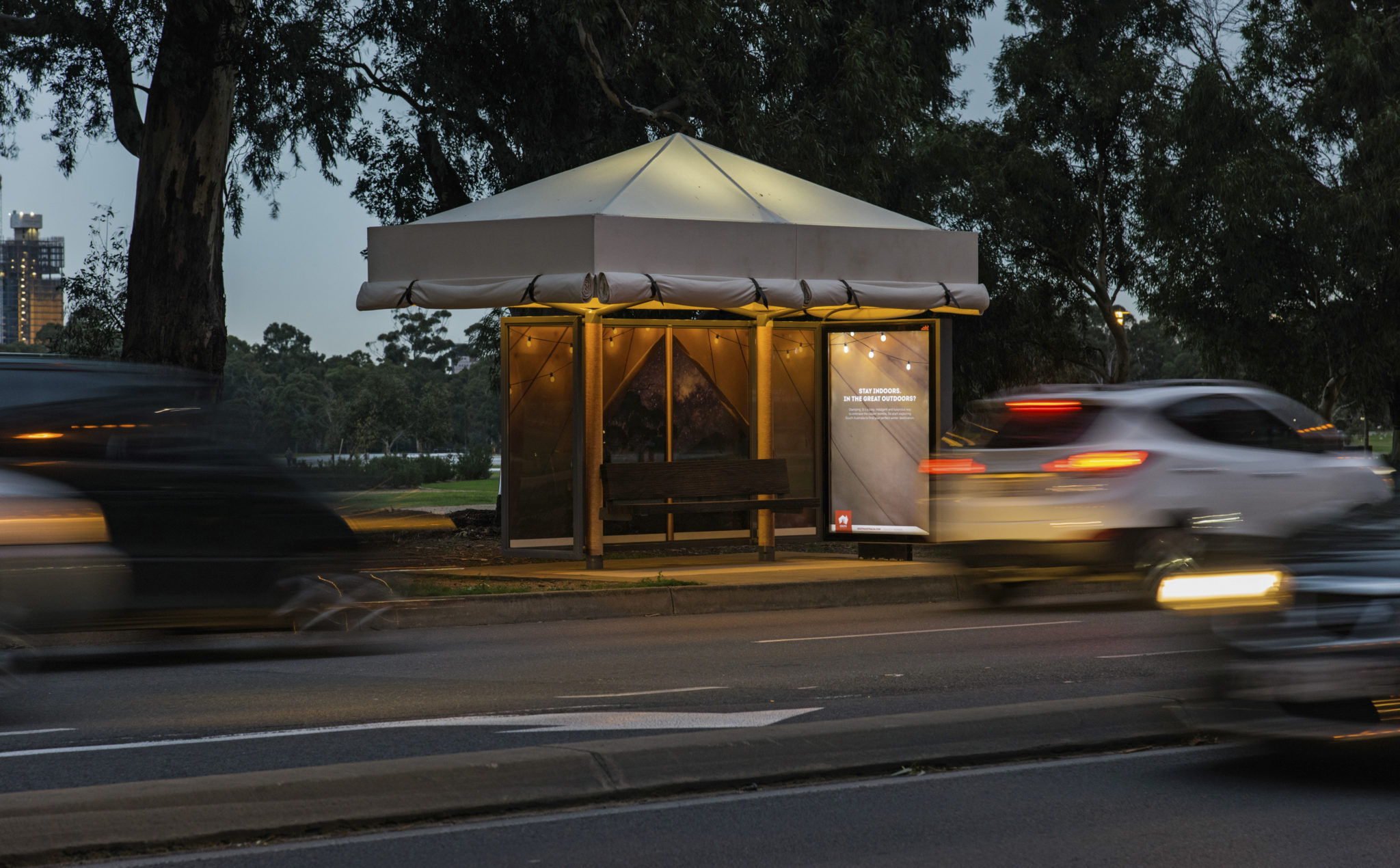 oOh! creative bus shelter campaign for South Australian Tourism Commission.