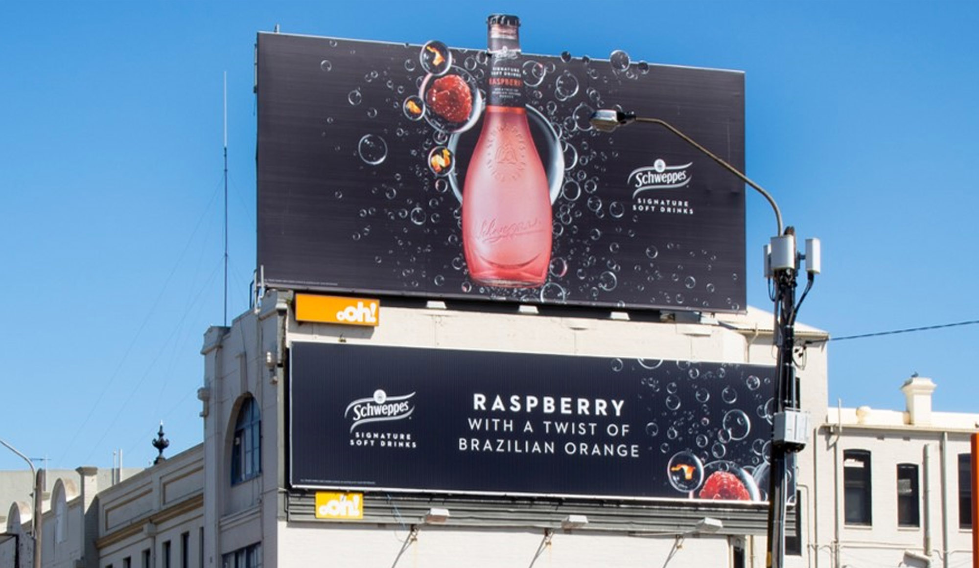 Schweppes road advertising on billboard