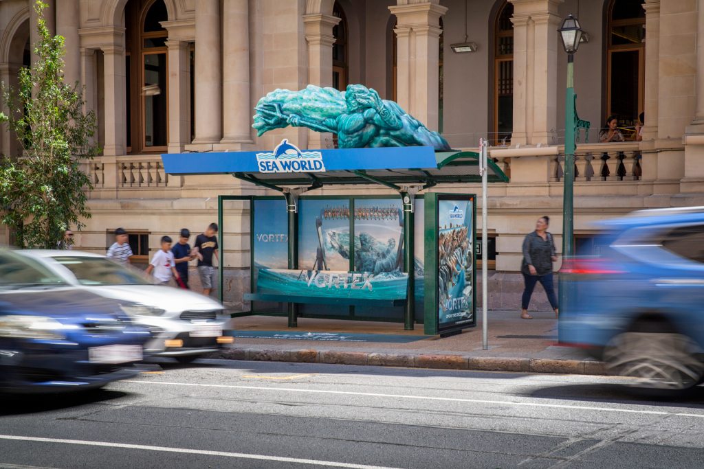 Sea World Bus Shelter special build on street furniture