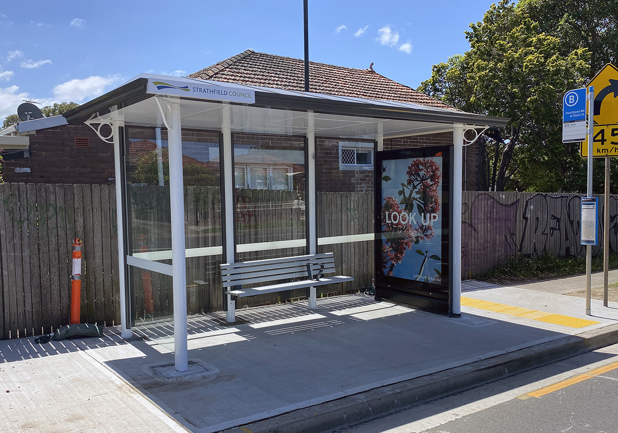 New Strathfield bus shelter