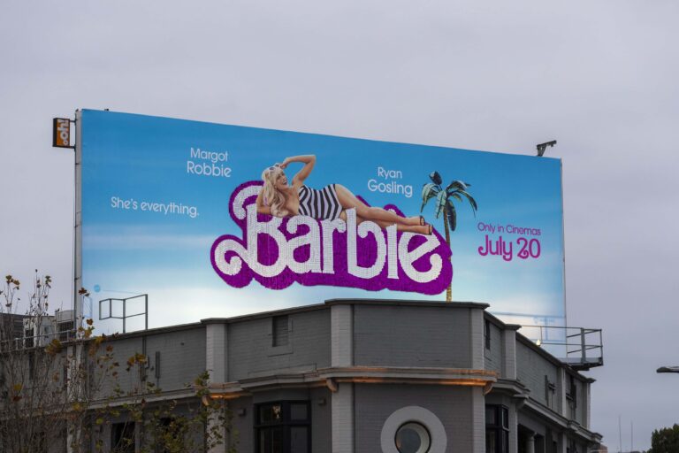 Barbie classic billboard creative special build featuring spangleys