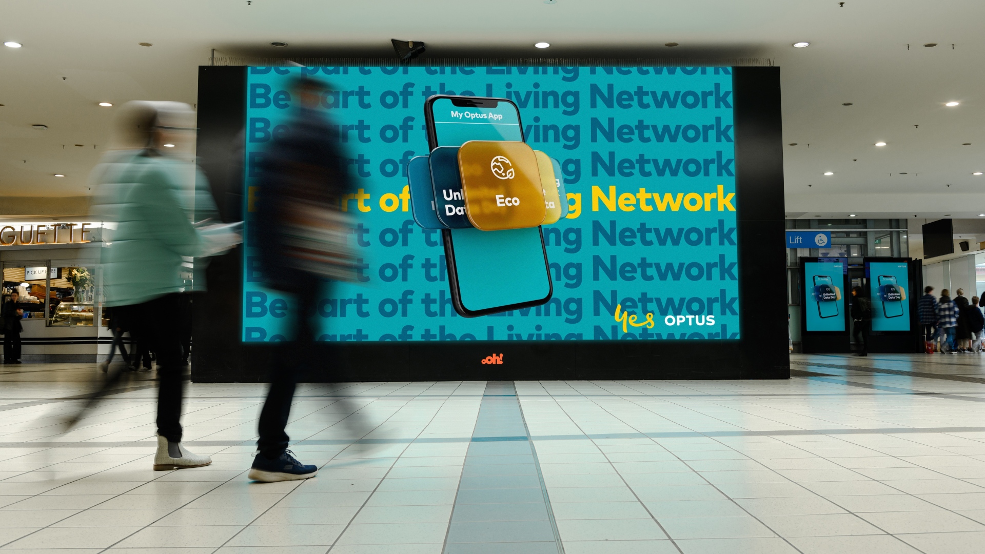 Melbourne train station rail digital billboard