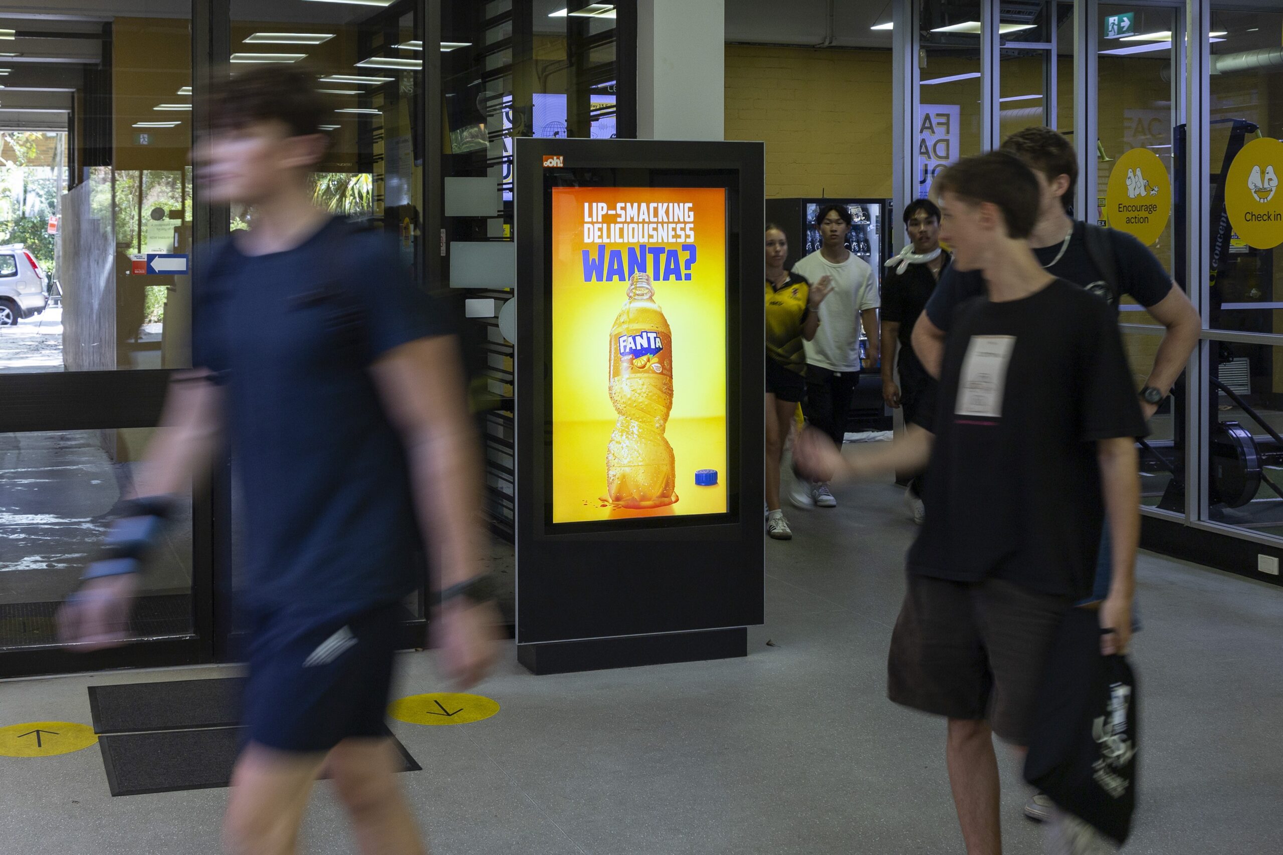 Digital advertising screen at Australian University, UNSW
