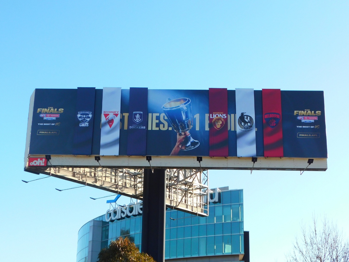 Classic Billboard Special Build featuring AFL Finals creative