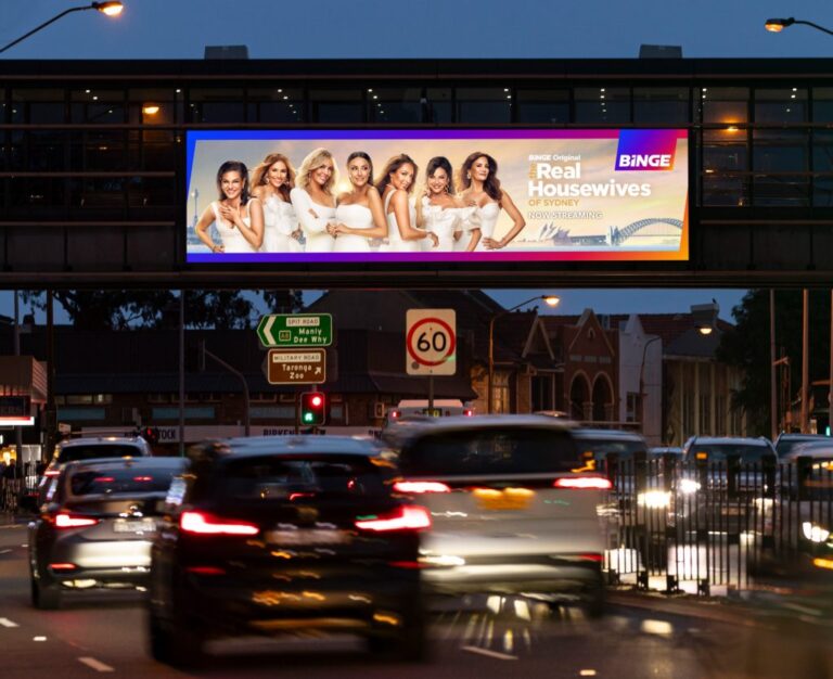 Large format digital billboard in Mosman Spit Junction