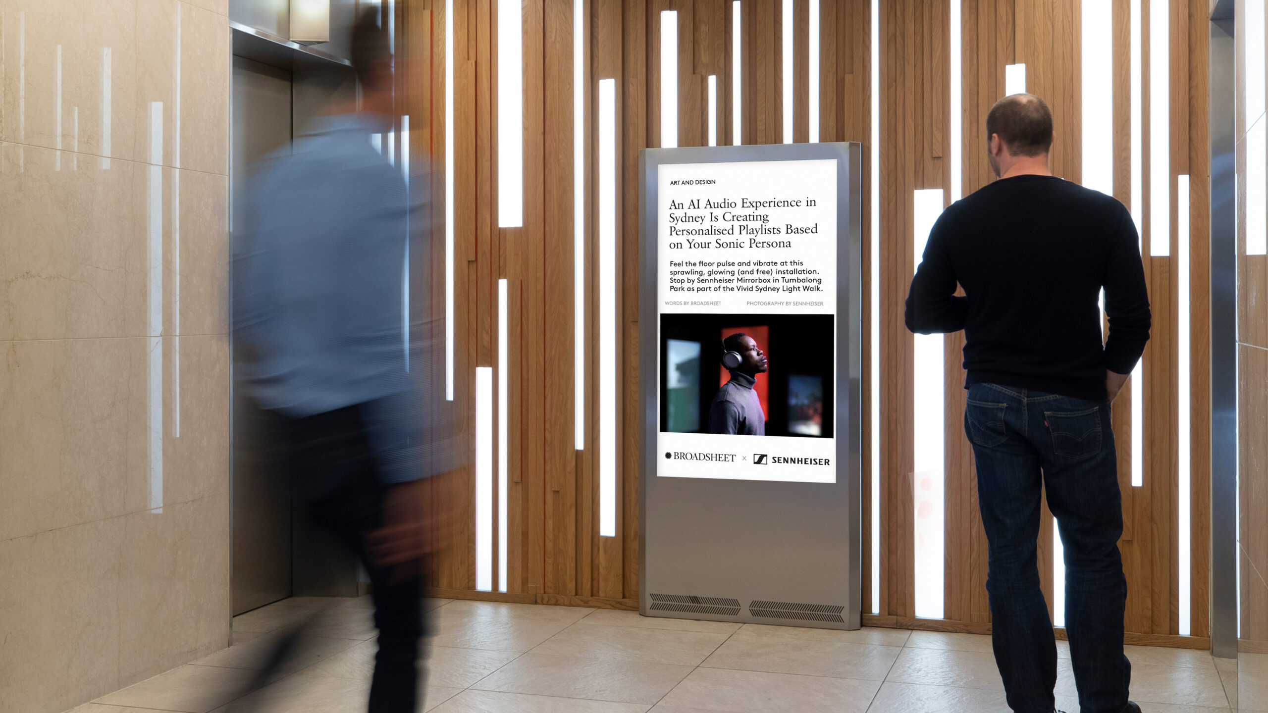 Digital advertising in office screens across Australia, Broadsheet sponsorship