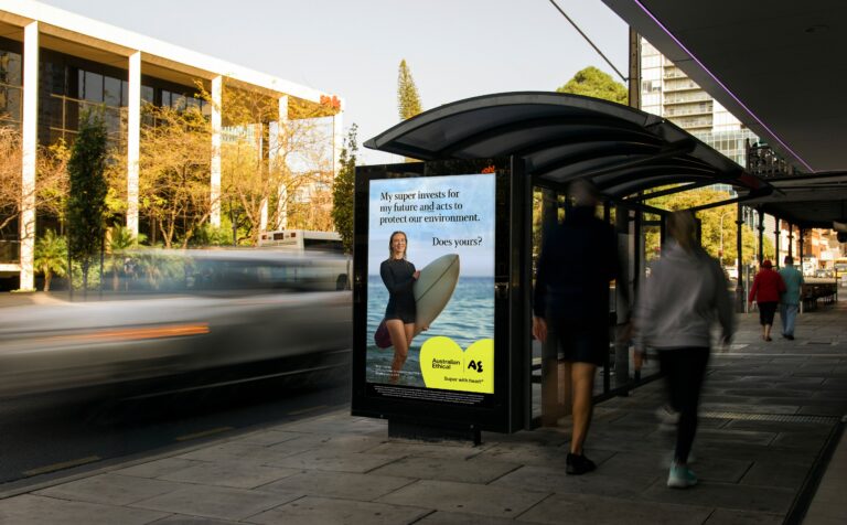 Australian Ethical sustainable Out of Home campaign