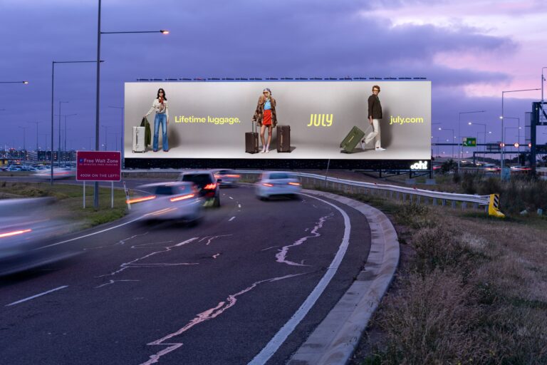 Digital billboard advertising at Melbourne Airport