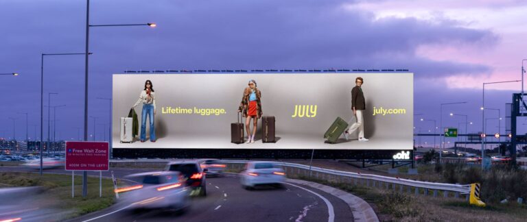 Digital billboard advertising at Melbourne Airport