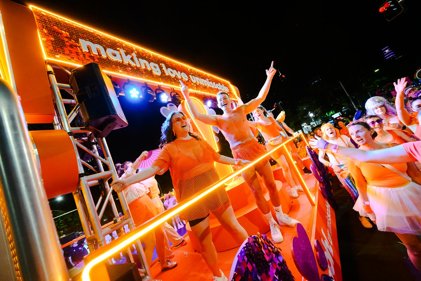 oOh!media float at Mardi Gras 2025