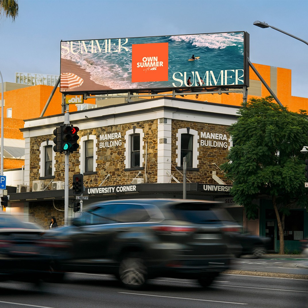 Digital billboard in regional Australia