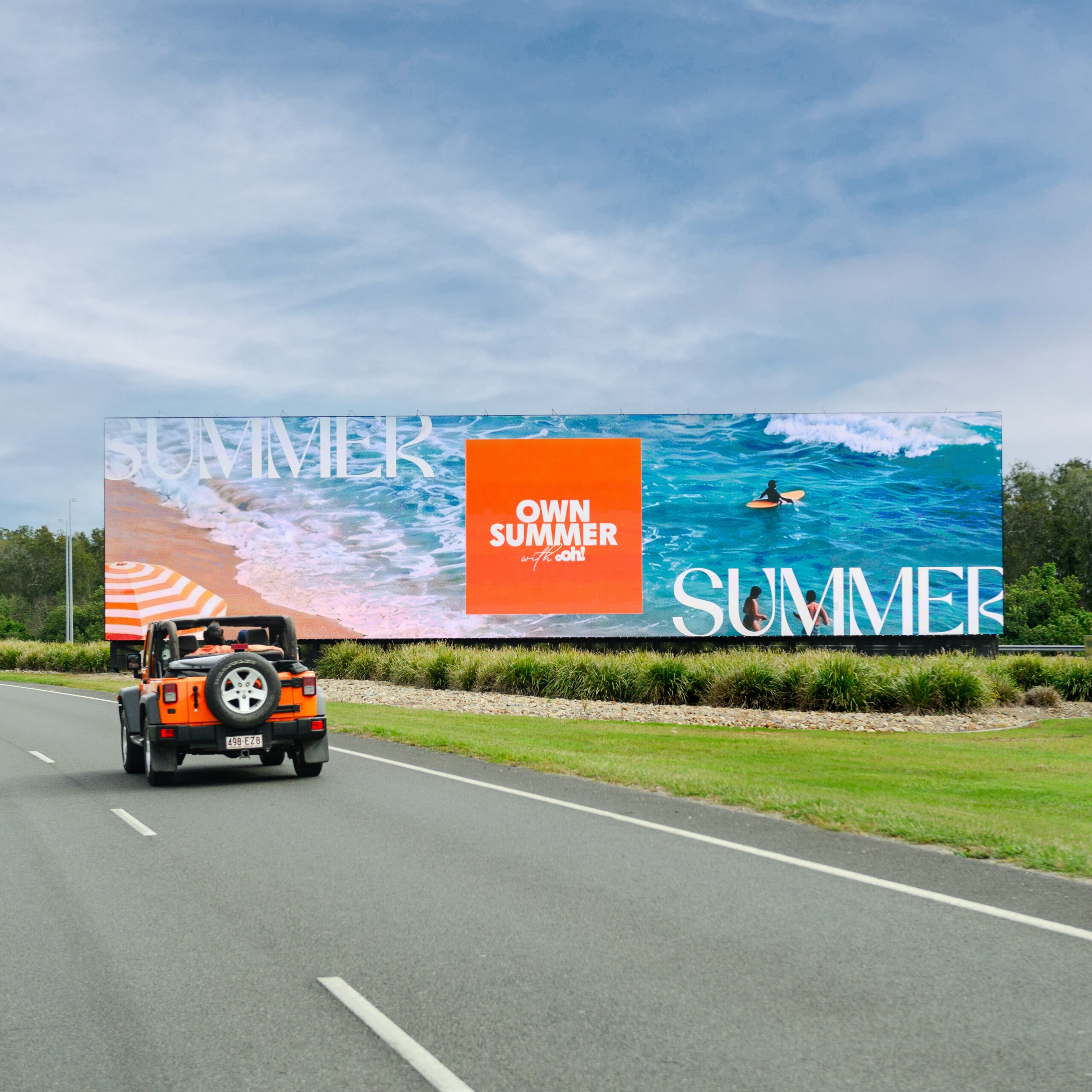 Digital billboard outside Brisbane airport